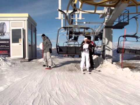 lezione di discesa dalla seggiovia di Claudio!!!