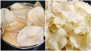 Dried Aloo Chips How to make aloo chips How to store longer | Potato Chips Recipe