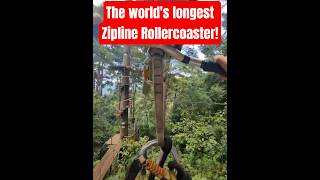 Zipline Rollercoaster in Thailand Jungle is World's Longest! #jungleflight #zipline #thailand