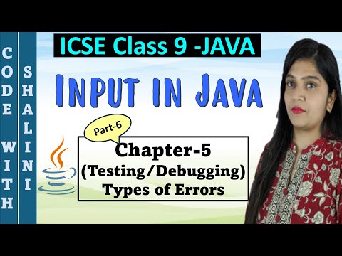 Errors In Java Chapter 5 Input In Java Icse Computer Application With Bluej