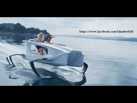 Quadrofoil Electric Boat....Music Trooper - We're here for a good time remix