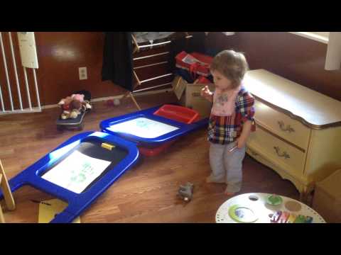 Toddler breaks Art Easel "Broken"