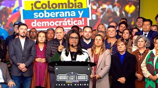 Declaración a medios: Comunicado del Gobierno por la soberanía y la democracia