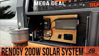 Best Solar System I have Seen | Renogy 200W Solar, 100amp hour mini heated battery, 1000W Inverter