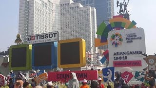 Akan Segera Dicopot, Countdown Asian Games di Bundaran HI Jadi Objek Foto Warga saat CFD