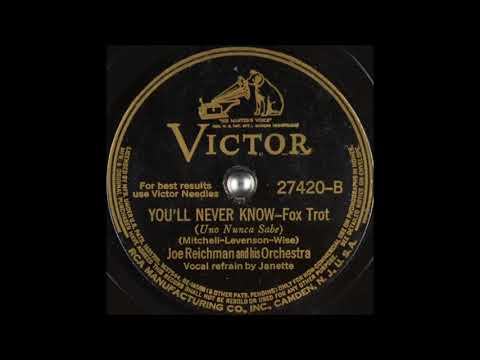 Joe Reichman & his orchestra - You'll Never Know (1941)