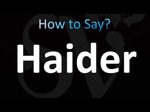 How to Pronounce ''Haider'' (CORRECTLY!)