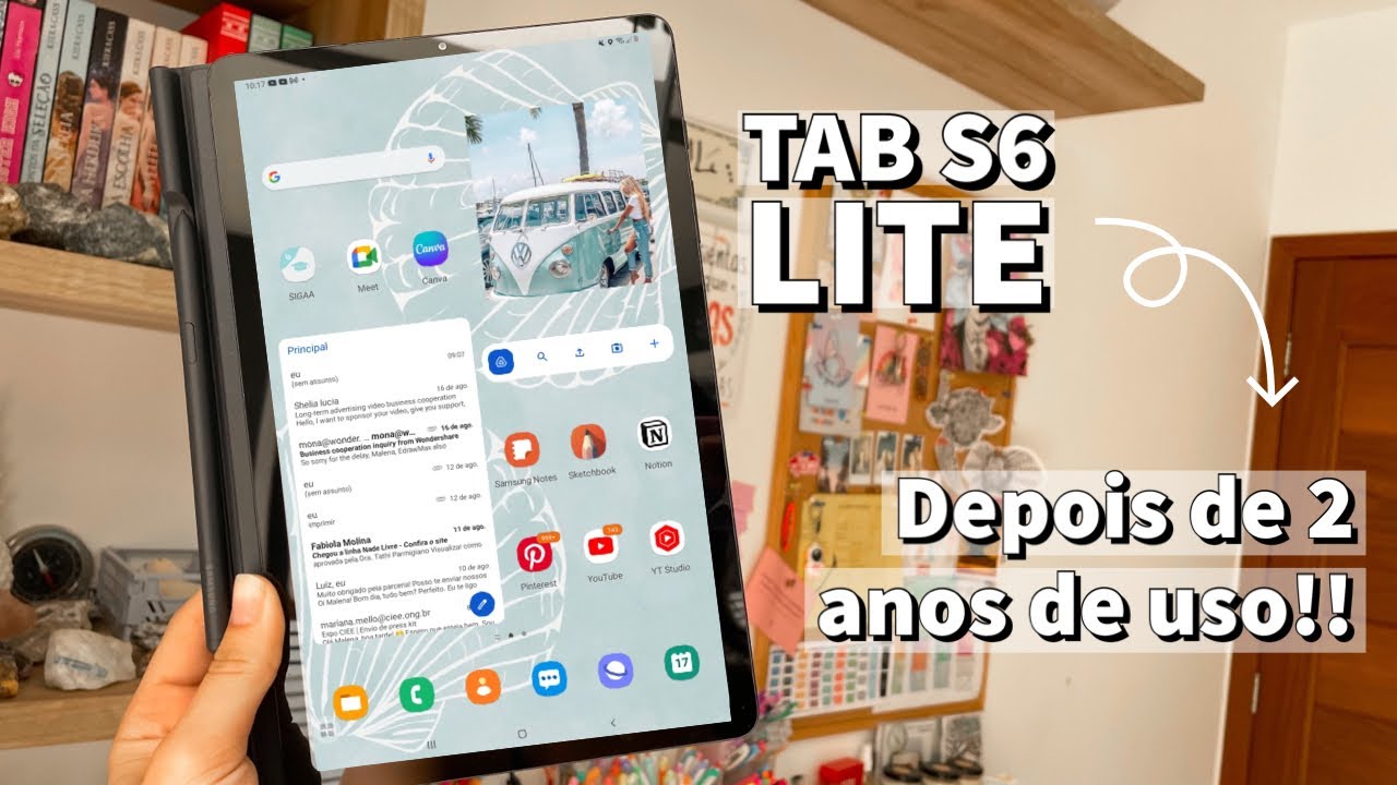 Como eu uso o Tab S6 Lite na faculdade | tour, organização e aplicativos