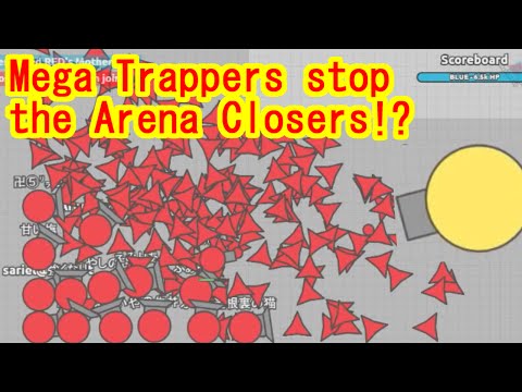 【 diep.io 】I tried to stop the Arena Closer!! (Part3) Mega Trapper Team　（Arena Closerを止めようとしてみた）