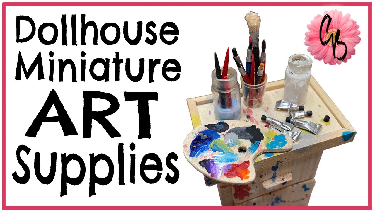 DIY - How To Create Miniature Artist Paint Brushes & Paint Tubes - Mini Boho Room Box - TUTORIAL