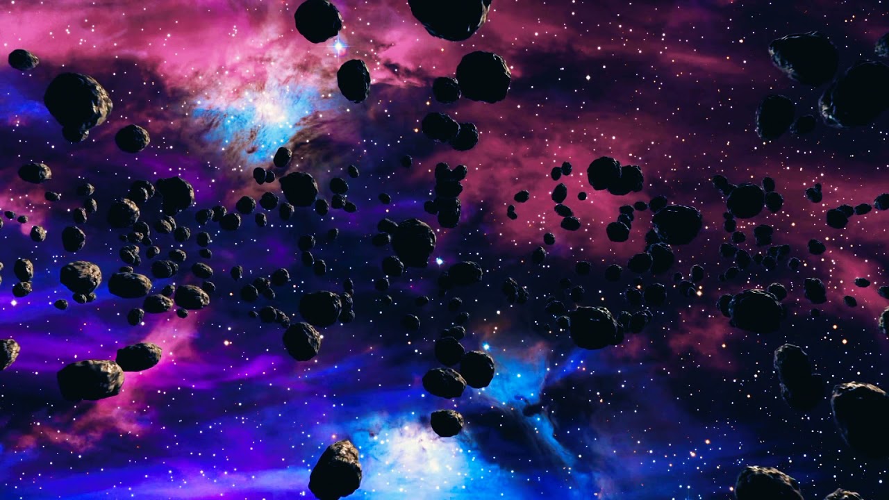 4K Colorful Asteroid Background Screensaver