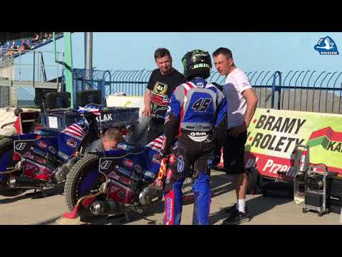 Greg Hancock trenuje przed meczem Stal Rzeszów - TŻ Ostrovia