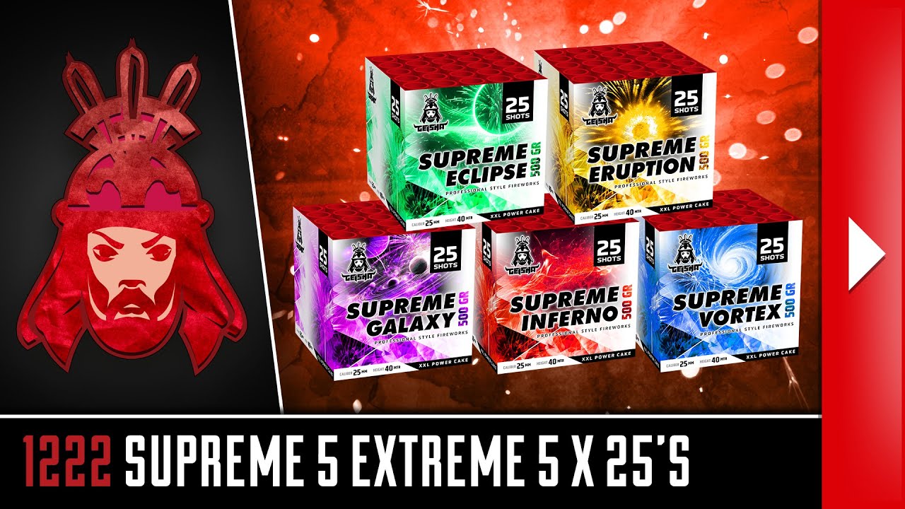 1222 Supreme 5 Extreme Assortment - Geisha - Vuurwerkmania - (OFFICIAL VIDEO)