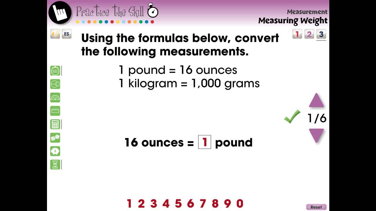 CC7303 Measurement: Measuring Weight - Practice the Skill 3 Mini