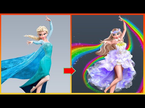Frozen: Elsa Frozen Glow Up - Disney Princesses Transformation