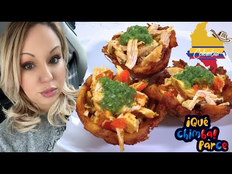 Authentic Colombian Dish Recipe | Patacones con Pollo en Ogao y Aji Colombiano