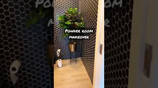 Powder room makeover from basic to luxury #makeover #powderroom #interiordesign #housemakeover#short