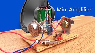 How to make easy mini amplifier 9V battery