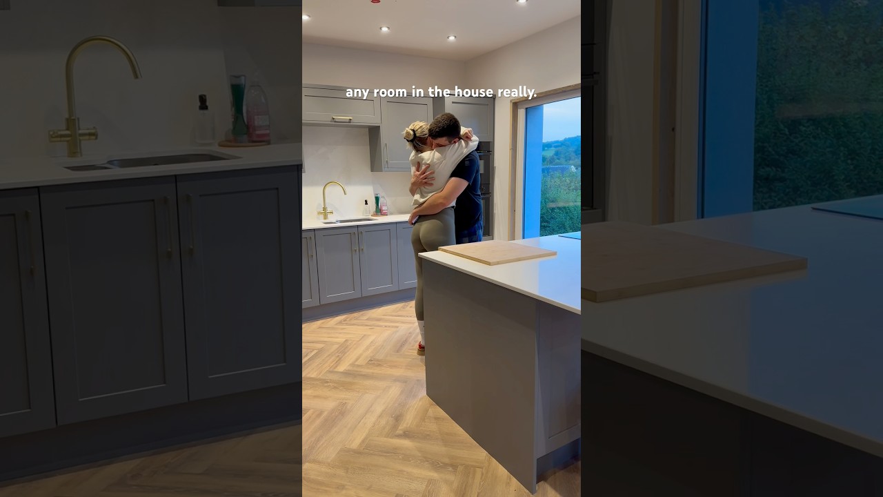 Kitchen Makeover Reveal 👀 Herringbone LVT Flooring Upgrade! ✨ #kitchentransformation  #flooring