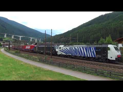 TRENO MERCI WINNER SPEDITION IN TRANSITO A COLLE ISARCO (BZ) GIOV. 5 - 7 - 2018
