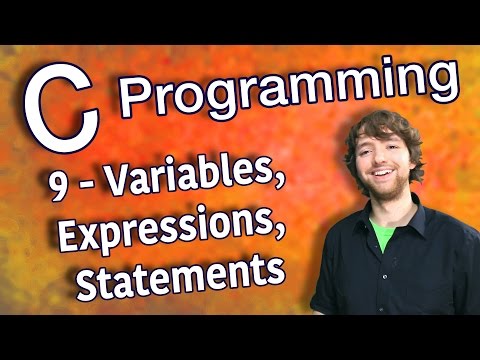 C Programming Tutorial 9 C Basics Part 1 Variables Expressions Statements