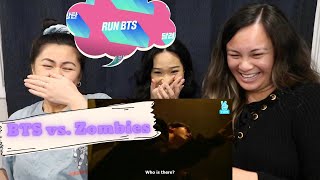 Reacting to the best moments of Run BTS Epi. 24: BTS vs. Zombies. Suga protecting Jin LOL