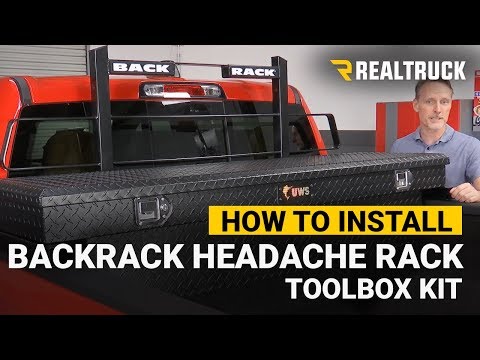 How to Install Backrack Original Headache Rack Toolbox Kit on a  2019 Ram 1500