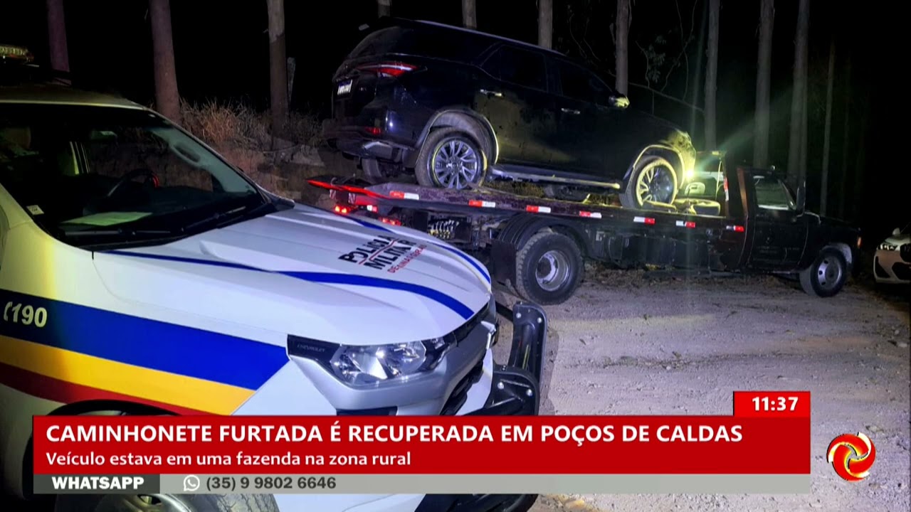 Caminhonete furtada é encontrada em Poços de Caldas