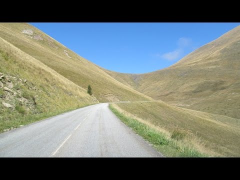 France: the road up to Notre-Dame de La Salette (Alps)