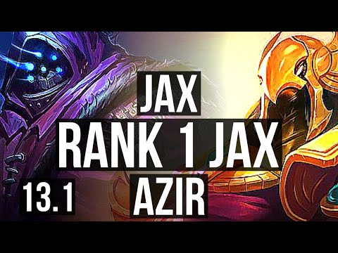 JAX vs AZIR (TOP) | Rank 1 Jax, Rank 7, Legendary | TR Challenger | 13.1