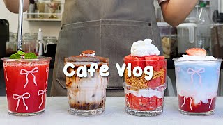 🍉주스와 파르페는 건강해요🌿지치고 힘들 땐 음료 ASMR로 힐링해요/카페브이로그/Cafe Vlog/ASMR/Tasty Coffee
