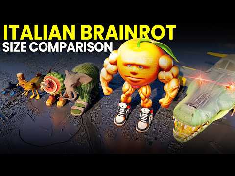 Italian Brainrot Meme Size Comparison | TRALALERO TRALALA Vs BOMBARDINO CROCODILO