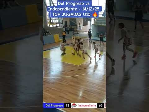 Del Progreso vs Independiente- 14/12/25 | TOP JUGADAS U15 🔥 #basketball #highlights