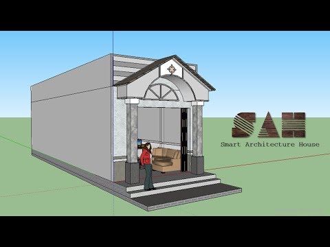 Nhà cấp 4 Đơn giản , Thiết kế nhà 3D - nhà cấp 4 nhỏ và rẻ tiền mặt tiền hiên thái | #SAH