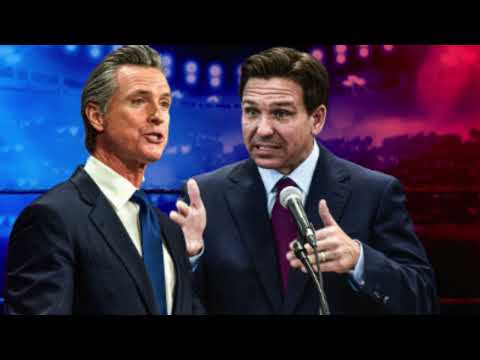 Governors Ron DeSantis, Gavin Newsom face off in unusual debate