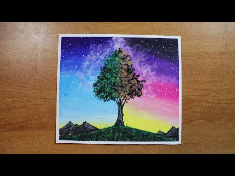 2 Types of Scenery Drawing / Easy oil pastel drawing for beginners / step by step
