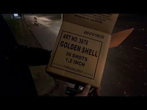 Pyrostar - Golden shell |30mm|4K.60FPS|#pyro #fireworks