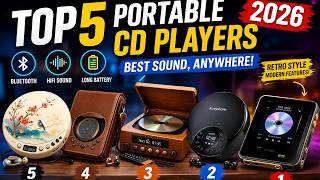 Top 5 Best Portable CD Players 2026 🎧 | Bluetooth, HiFi & Retro Discman Review