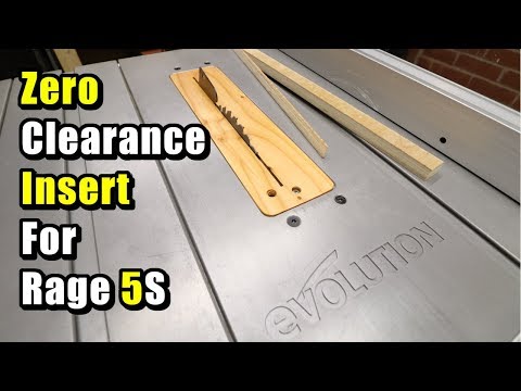 Zero Clearance Insert Plate for Evolution Rage 5S