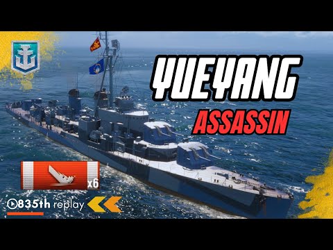 The Unstoppable Assassin: 6 Kills with YUEYANG Destroyer in World of Warships #wows #worldofwarships