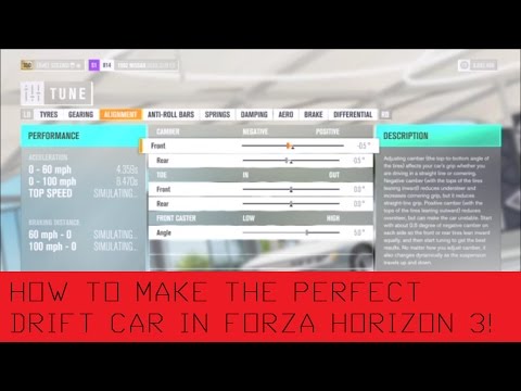 Forza Horizon 3 - How to create the PERFECT DRIFT SETUP/TUNE - TUTORIAL/GUIDE