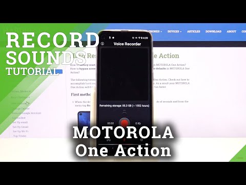How to Record Sounds in MOTOROLA One Action – Enable Voice Recorder