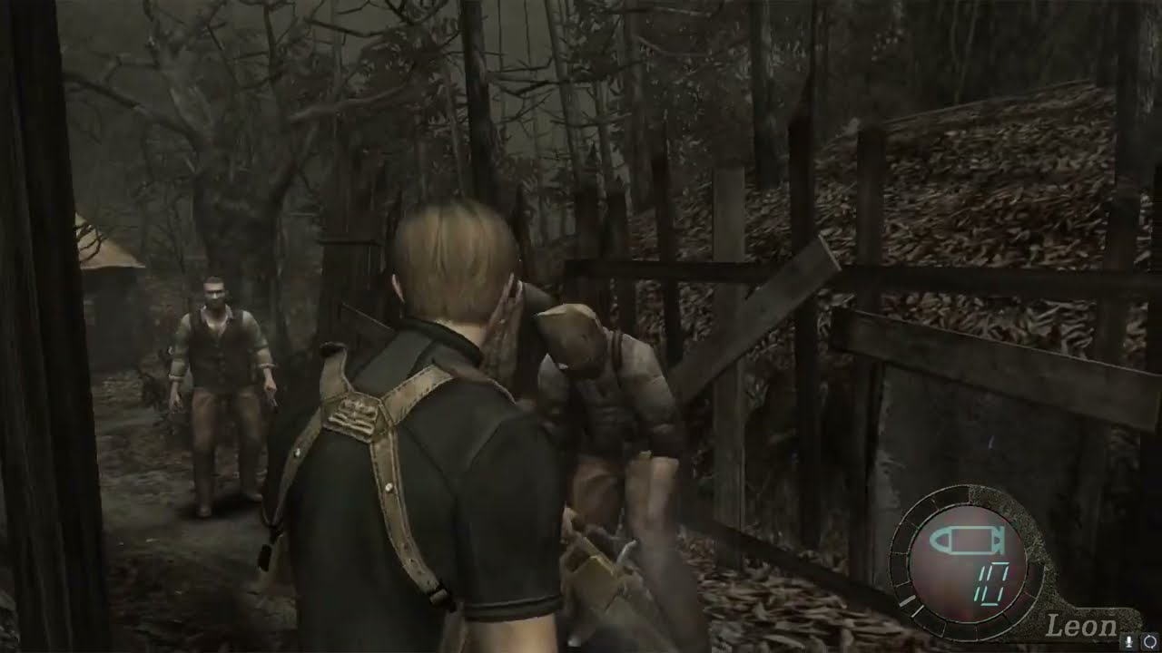 Resident Evil 4 - Leon Pushing off Chainsaw *Strange Animation* (Nintendo Switch) - YouTube
