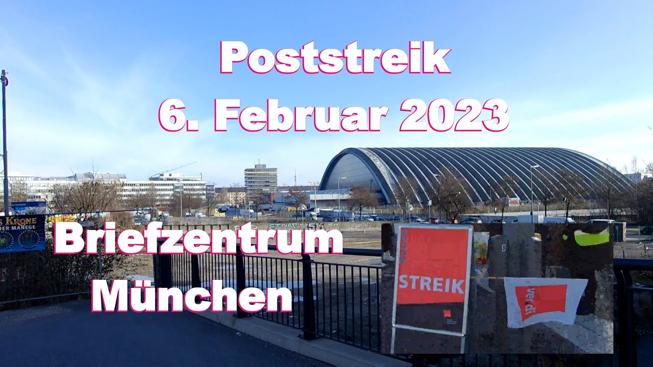 Streikkundgebung  der PostkollegInnen vor dem  Briefzentrum in  München am 6. Februar 2023