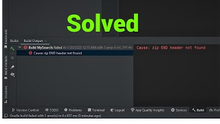 [ SOLVED ] Cause zip END header not found Android Studio