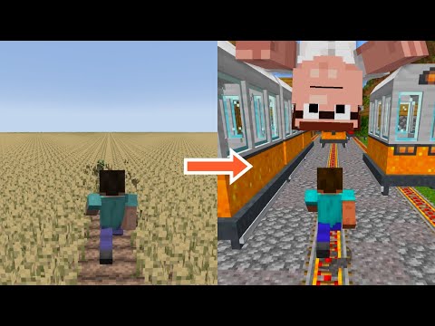 I Made Minecraft Not Boring (the subway surfer update)