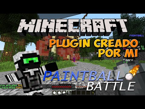 Minecraft: Plugin Created by Me!  - Paintball Battle (Paintball Minigame)