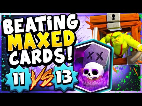 BEATING MAXED OUT NOOBS with LOWER LEVEL CARDS! - CLASH ROYALE