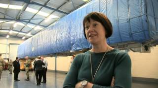 Aycliffe businesses meet Hitachi training carriage February 2015