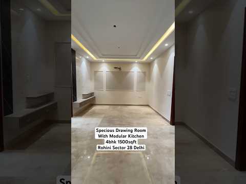 Specious Drawing Room With Modular Kitchen 4bhk 1500sqft Rohini Sector 28 Delhi Call 9711681895